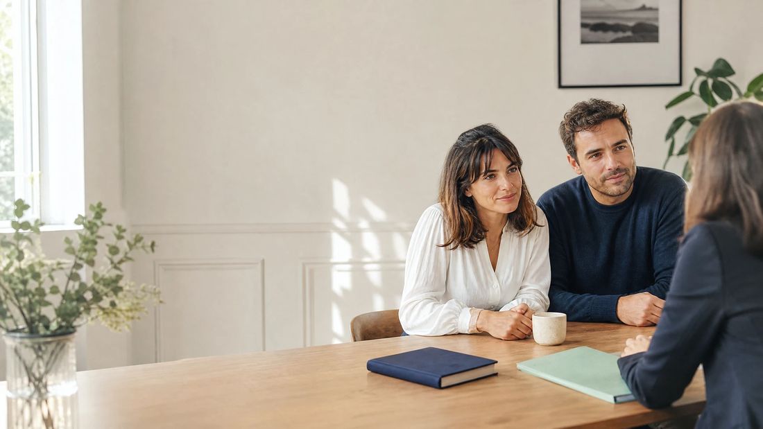 Deux professionnels examinant un dossier